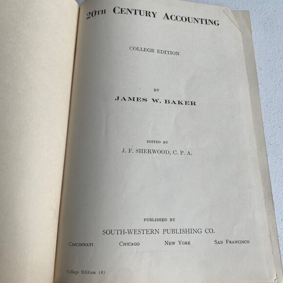 1929 20th Century Accounting College Edition James Baker Vintage Book Green - Picture 6 of 9